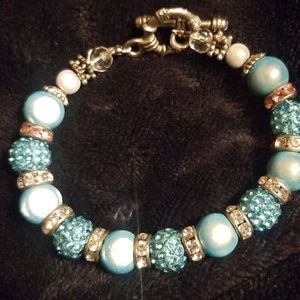 (🏷2/15)Bracelet - Crystal Shambhala Blue